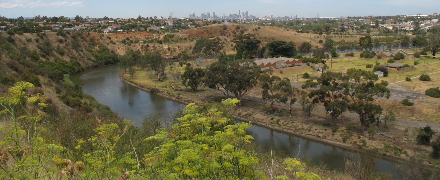 bird's eye view of the Maribyrnong River